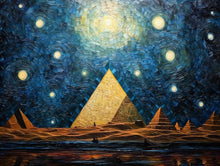 Pyramids Under a Starry Veil - 5D Diamond Painting Kit