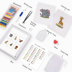 What's included with the Safari Animal Friends six-pack mini diamond painting set