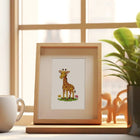 Safari Animal Friends mini diamond painting design displayed in a decorative room setting