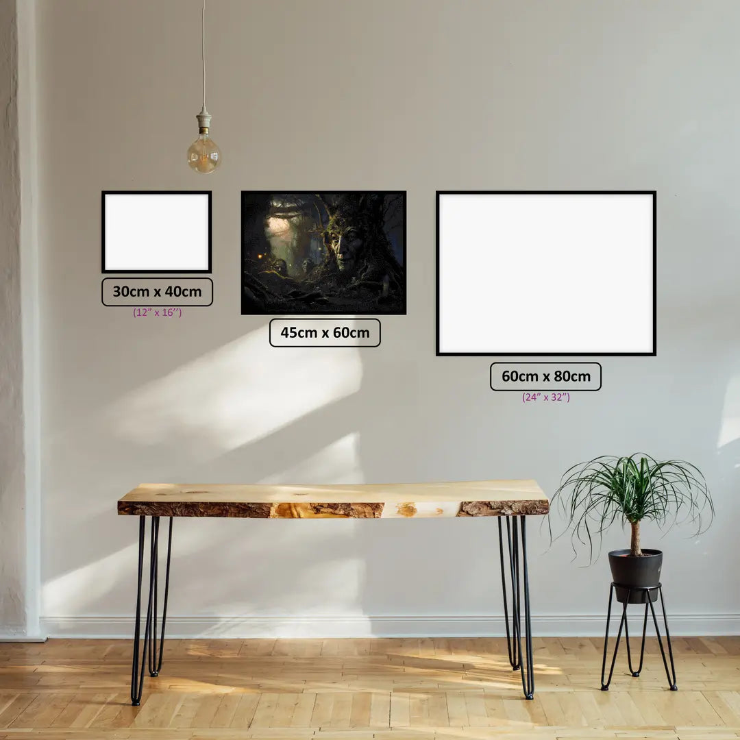 Spirit Woods diamond painting displayed in a room setting