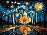 Taj Mahal Radiance artwork shown as a completed diamond painting preview