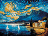 Tasmanian Twilight artwork shown as a completed diamond painting preview