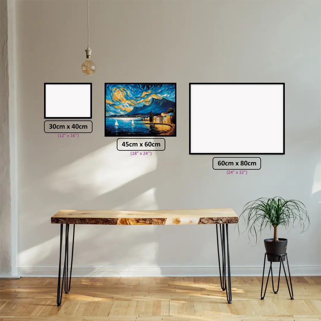 Tasmanian Twilight diamond painting displayed in a room setting