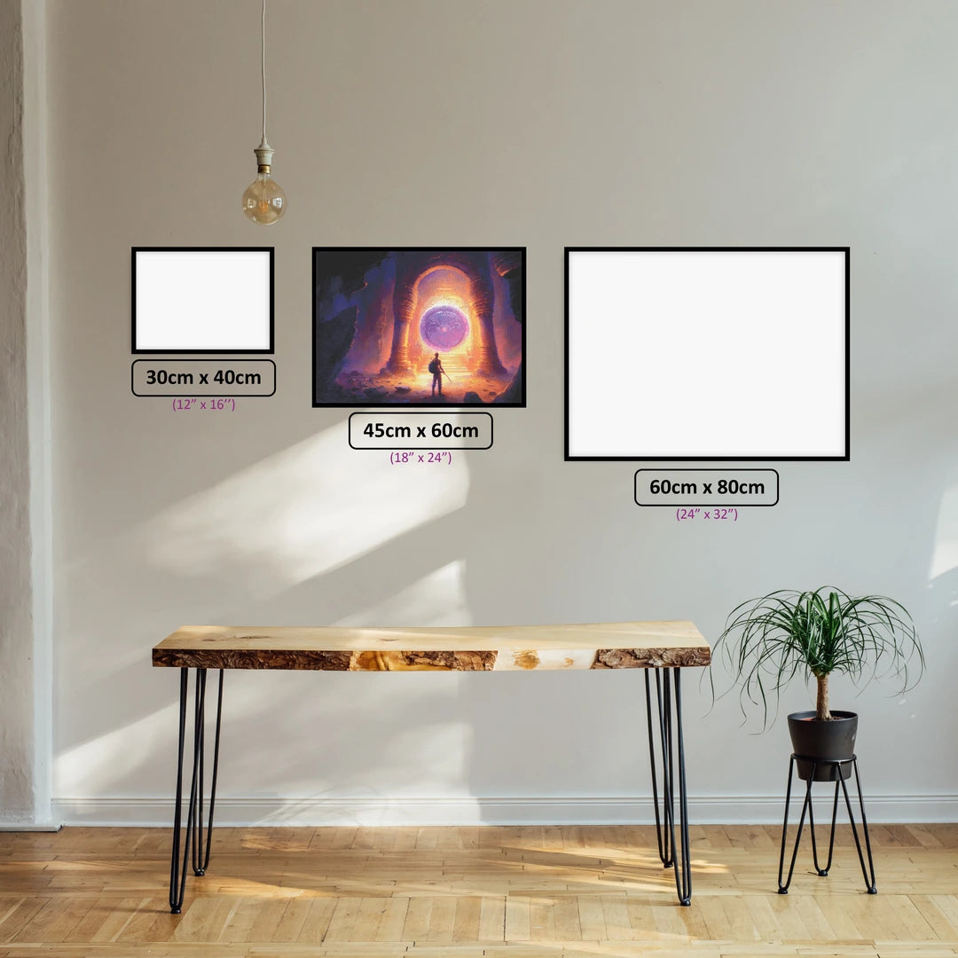The Portal diamond painting displayed in a room setting