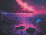 Toxic Waters artwork shown as a completed diamond painting preview