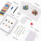 What's included with the Tropical Birds & Blooms six-pack mini diamond painting set