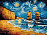 Twelve Apostles artwork shown as a completed diamond painting preview
