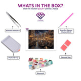 Venetian Carnival diamond painting kit contents shown together