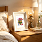 Whimsical Woodland Friends mini diamond painting design displayed in a decorative room setting