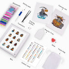 What's included with the Witchy Pumpkin Parade twelve-pack mini diamond painting set