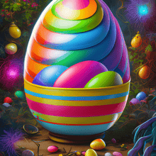 Colourful Easter Egg - 5D Diamond Painting Kit