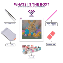 Colourful Easter Bunny - 5D Diamond Painting Kit