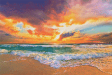 Beach Sunset 2 - 5D Diamond Painting Kit