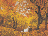Autumn Lake Reverie artwork shown as a completed diamond painting preview