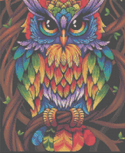 Colourful Owl - 5D Diamond Painting kit