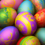 centrally positioned, egg-shaped object