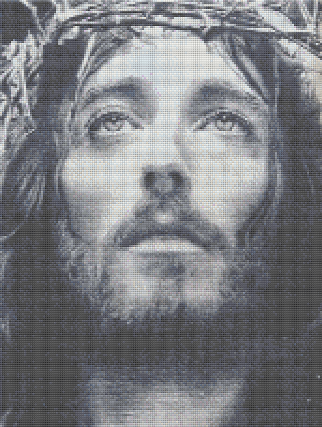 Crown of Thorns artwork shown as a completed diamond painting preview