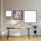 Cute Easter Bunny diamond painting displayed in a room setting