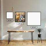 Easter Baby Chicken diamond painting displayed in a room setting