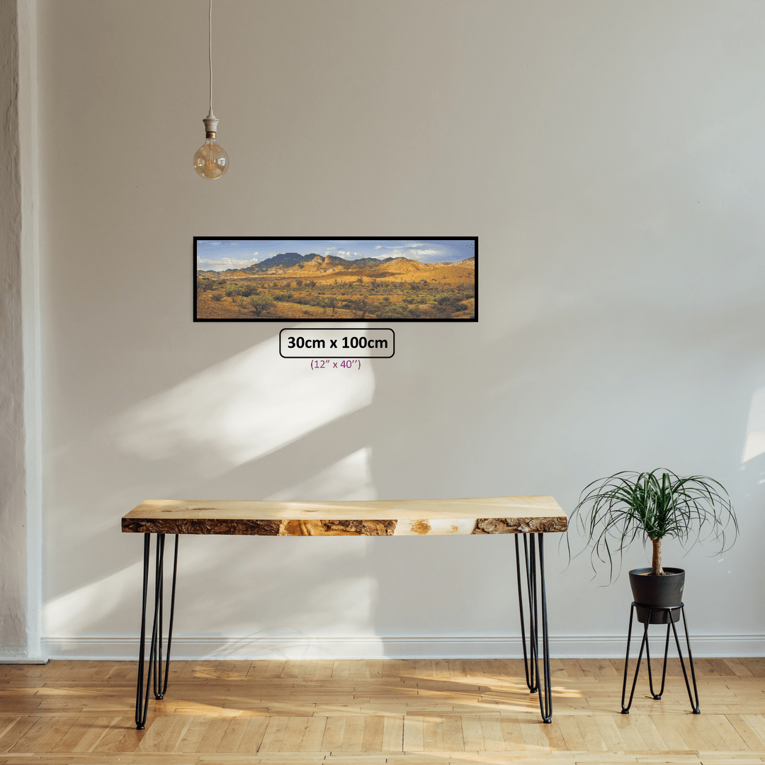 Flinders Ranges Radiance diamond painting displayed in a room setting