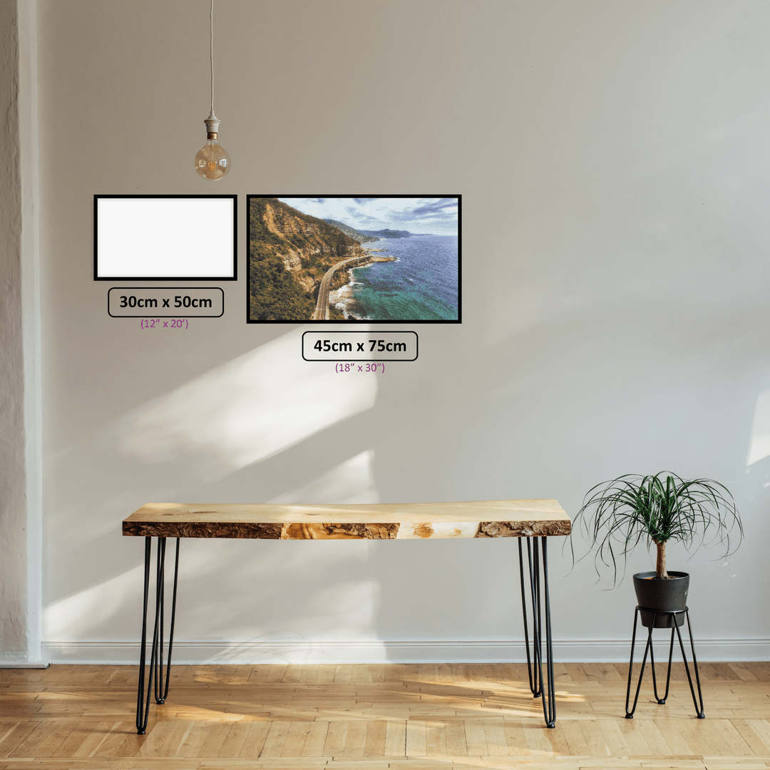 Grand Pacific Dream diamond painting displayed in a room setting