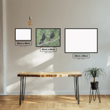 Magpie Duo diamond painting displayed in a room setting