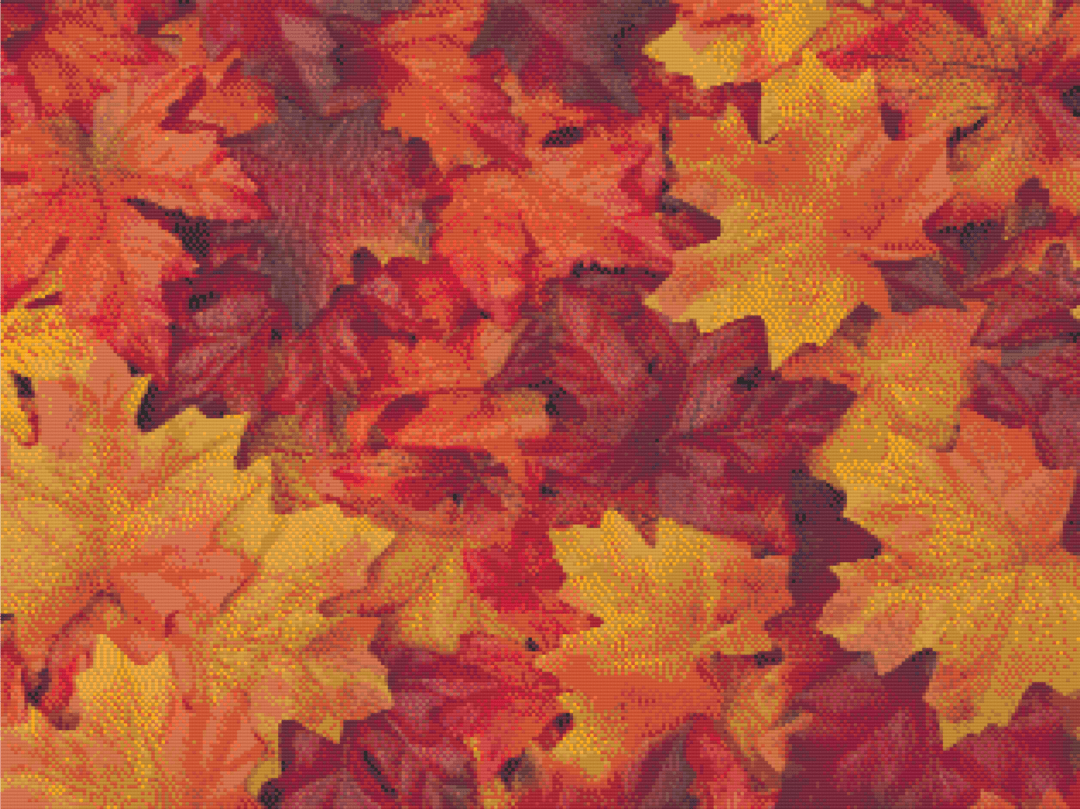 Mapleleaves artwork shown as a completed diamond painting preview