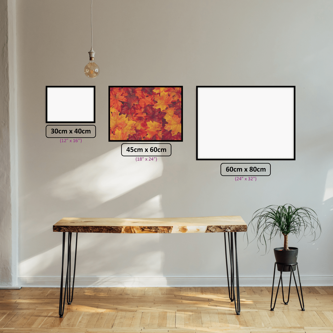 Mapleleaves diamond painting displayed in a room setting