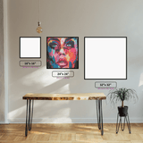 Modern Woman diamond painting displayed in a room setting