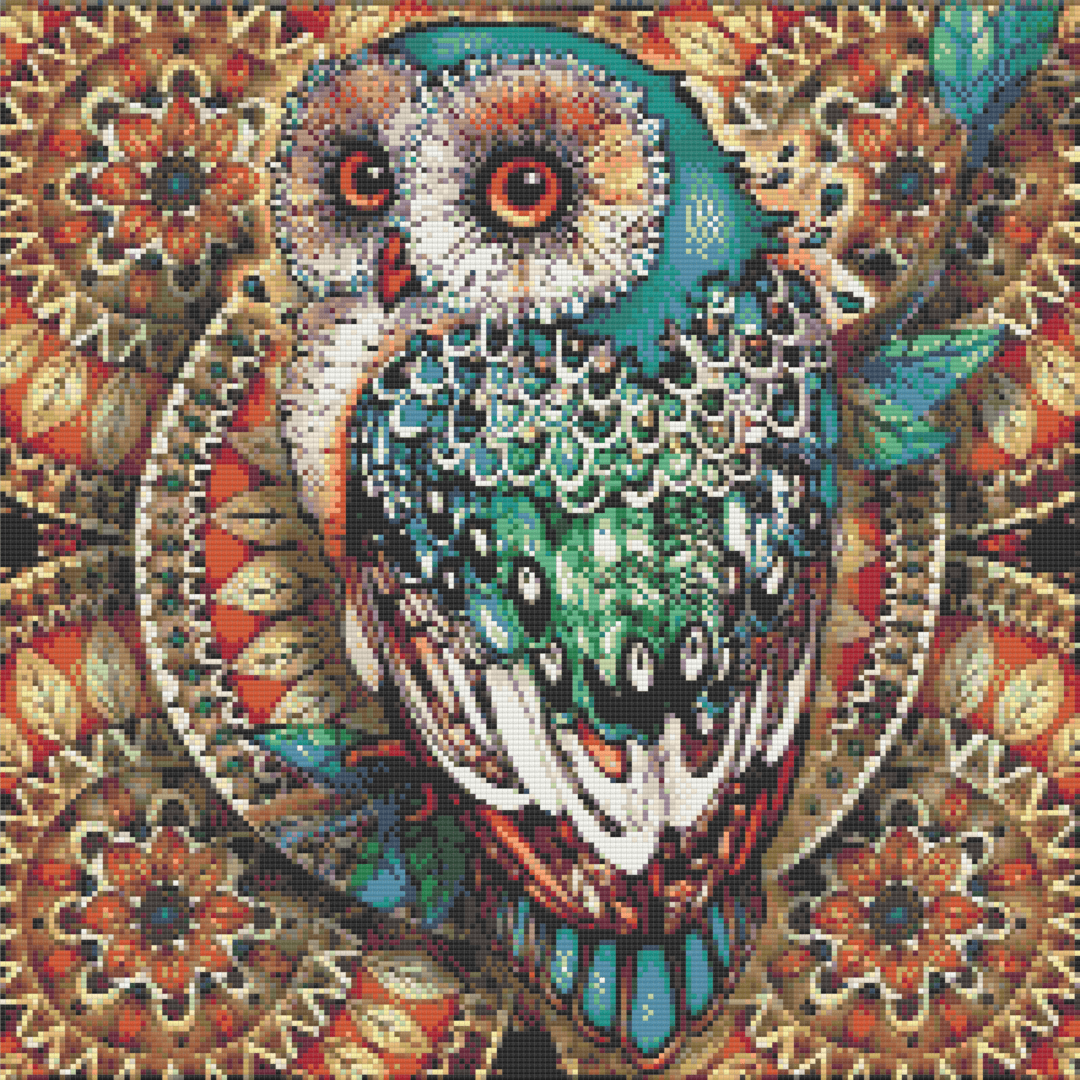 Artistic Owl - 5D Diamond Painting Kit