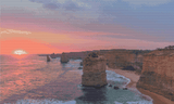 Sunset Serenade of the Apostles artwork shown as a completed diamond painting preview