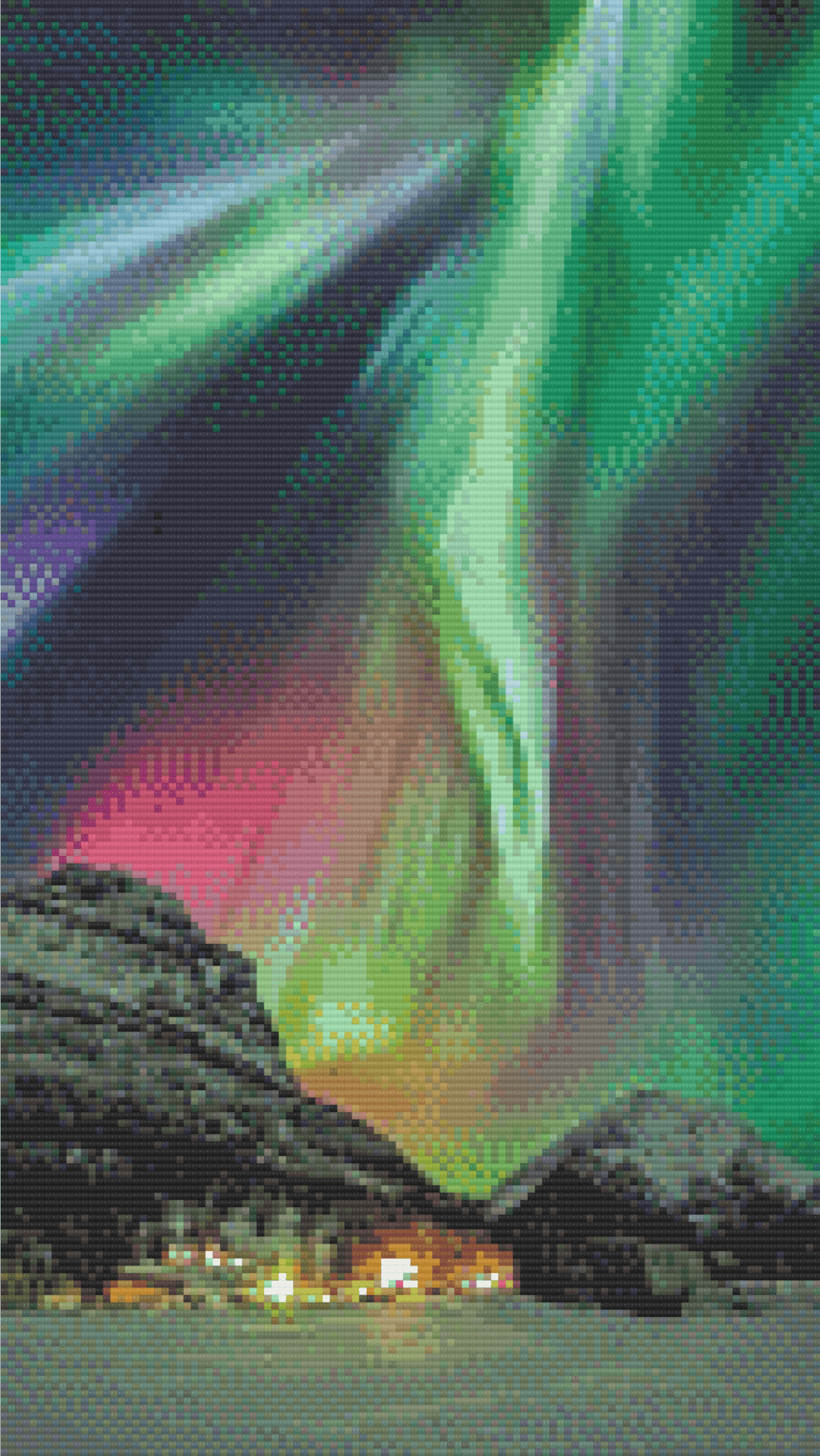 The Aurora Part 1 artwork shown as a completed diamond painting preview