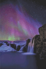 The Aurora Part 2 artwork shown as a completed diamond painting preview