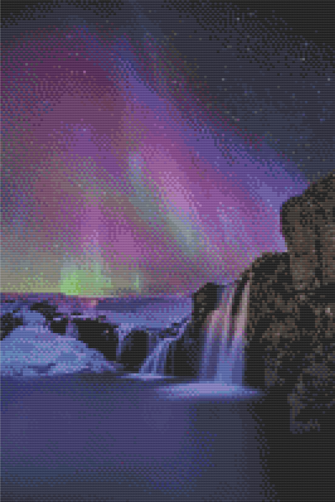 The Aurora Part 2 artwork shown as a completed diamond painting preview