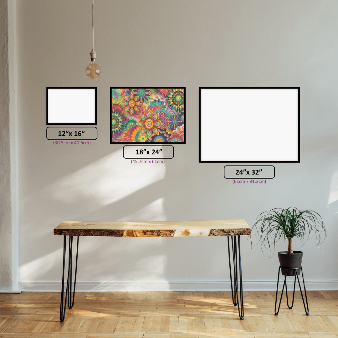 Twisted Colour diamond painting displayed in a room setting